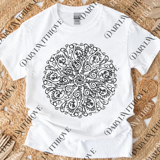 Curse Word Mandala png, Funny Swearing png, Adult Cuss Word Flower png