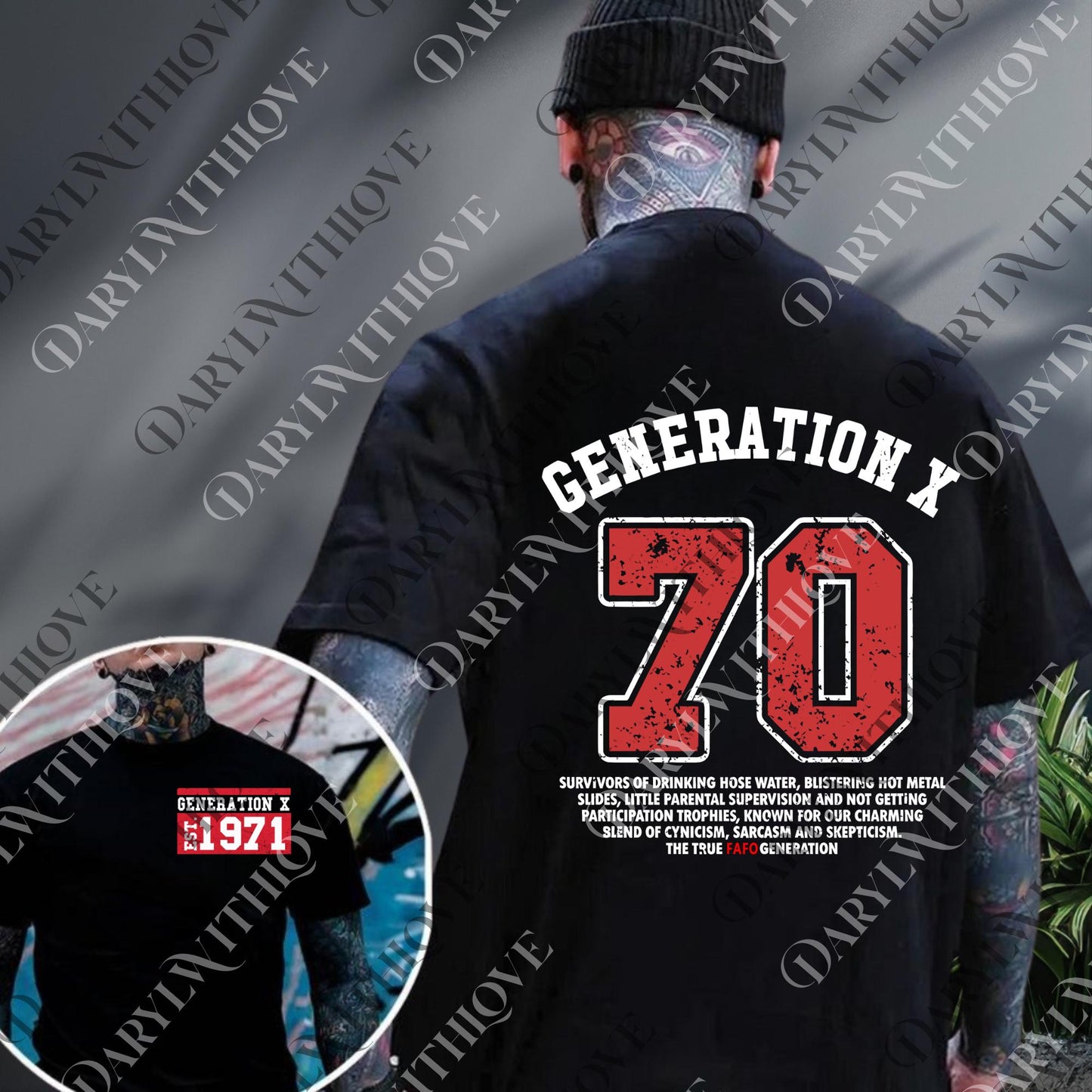 Custom Year Gen X FAFO New Version png, Gen X Raised On Hose Water And Neglect png, Trendy Vintage png