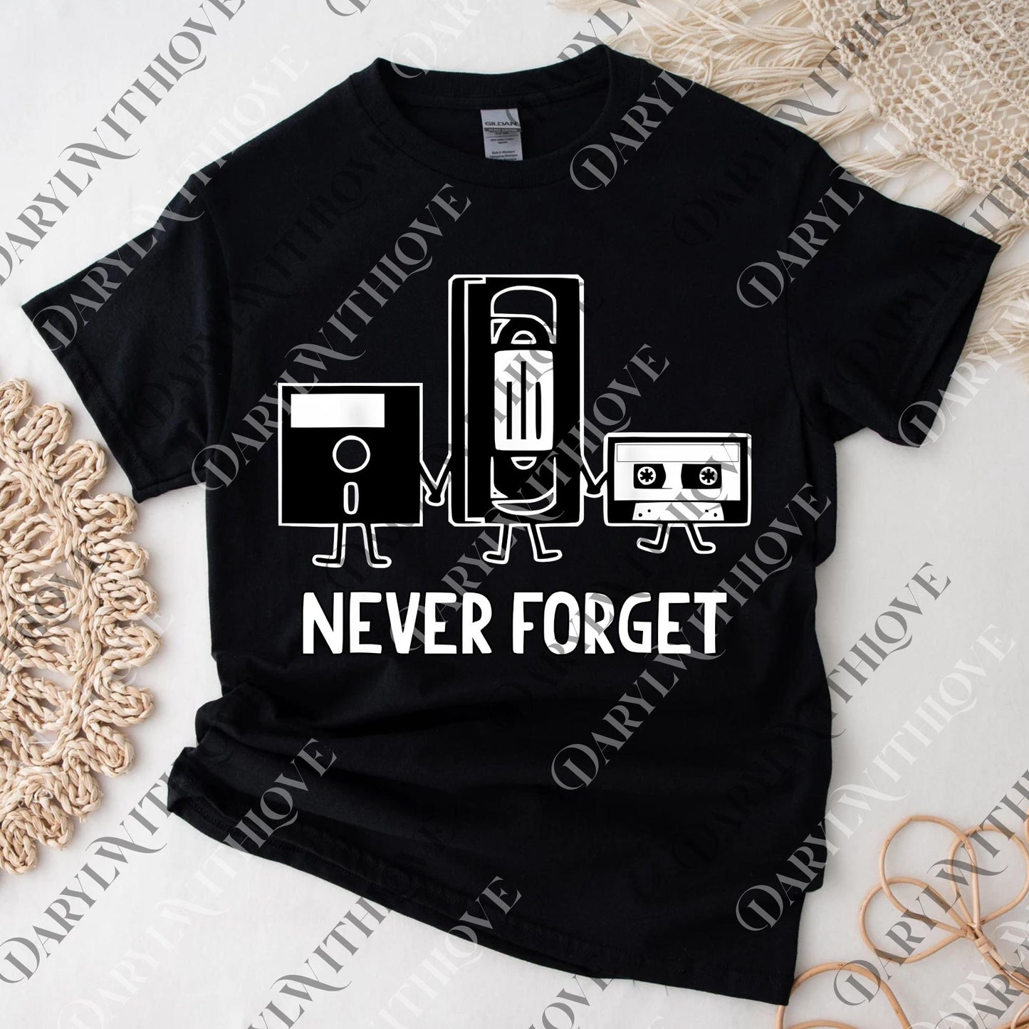 Never Forget Mens Cassette Tape VHS Gamer Old School Mens Very Funny png
