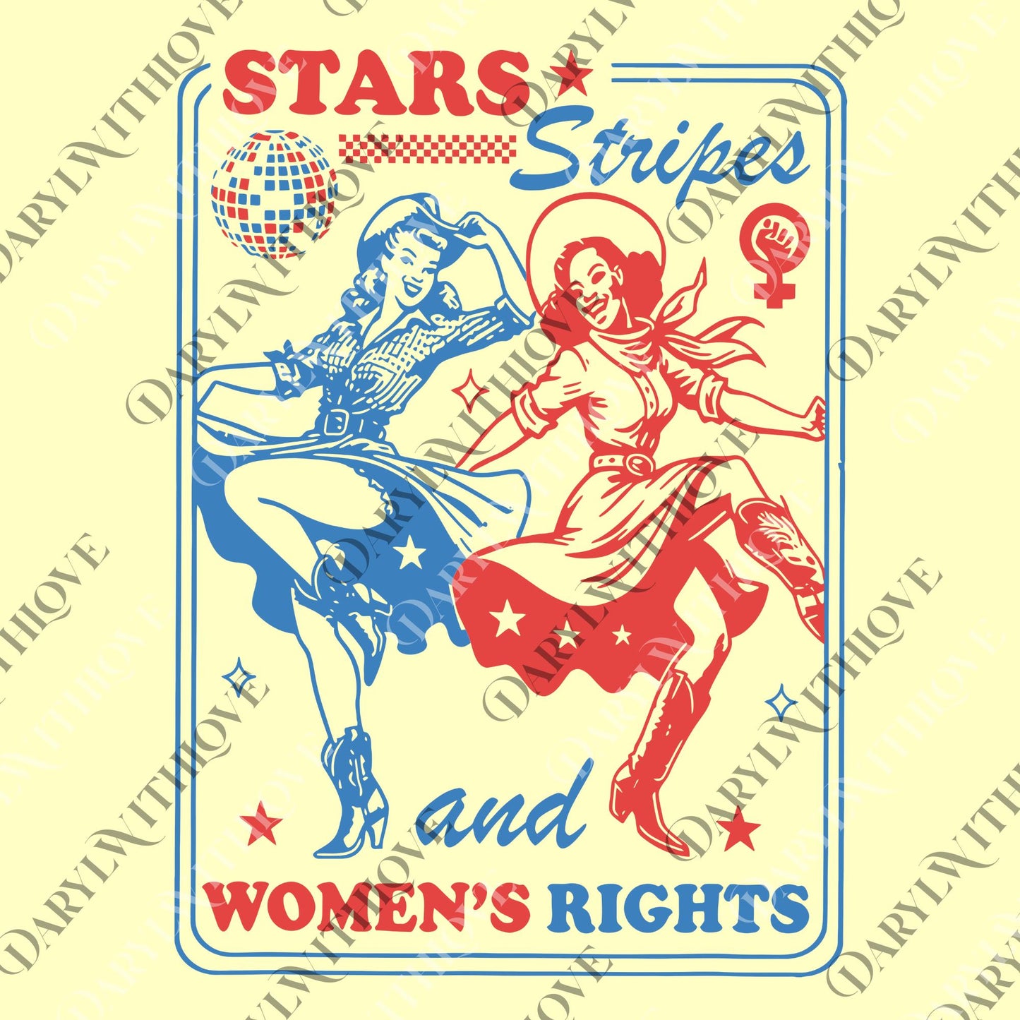 Stars Stripes and Equal Rights png, Girls Will be Girls png, 4th of July png, Patriotic png, American Feminist png