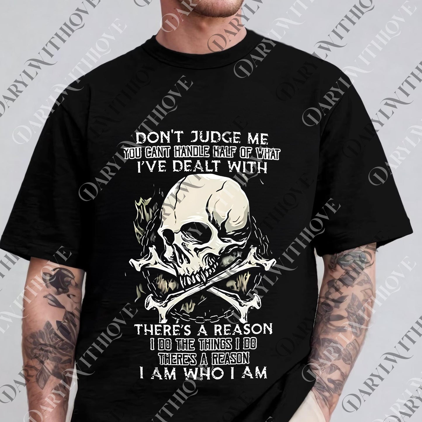 Don't Judge Me You Can't Handle Half Of What png, I Have Survived Wolf Graphic png, Skeleton Lover png, png For Papa