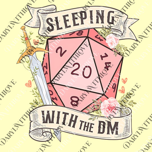 SLEEPING with the DUNGEON MASTER png, png for Women, Cotton png, Casual Style, png for Dungeons and Dragons Fans, png, Digital File