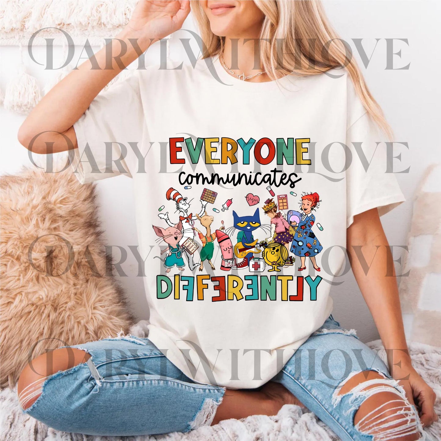 Everyone Communicates Differently png, Childrens Book png, Autism Teacher png, Neurodiversity png, Sped Teacher Gift, Teacher