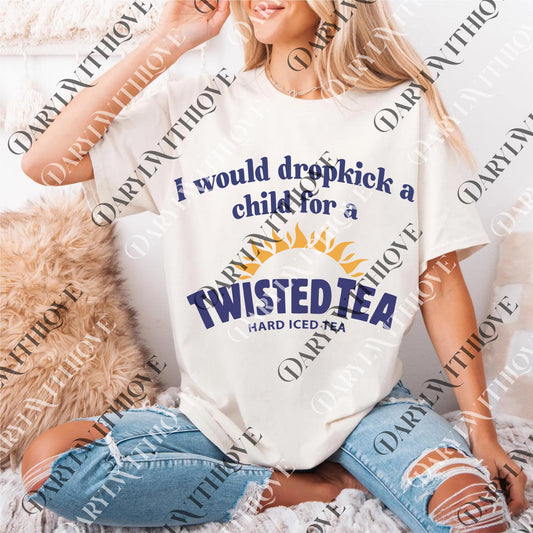 Funny Twisted Tea png, Double Graphic png, Unisex Party png, Summer Drinking png, Trendy png, Humor png