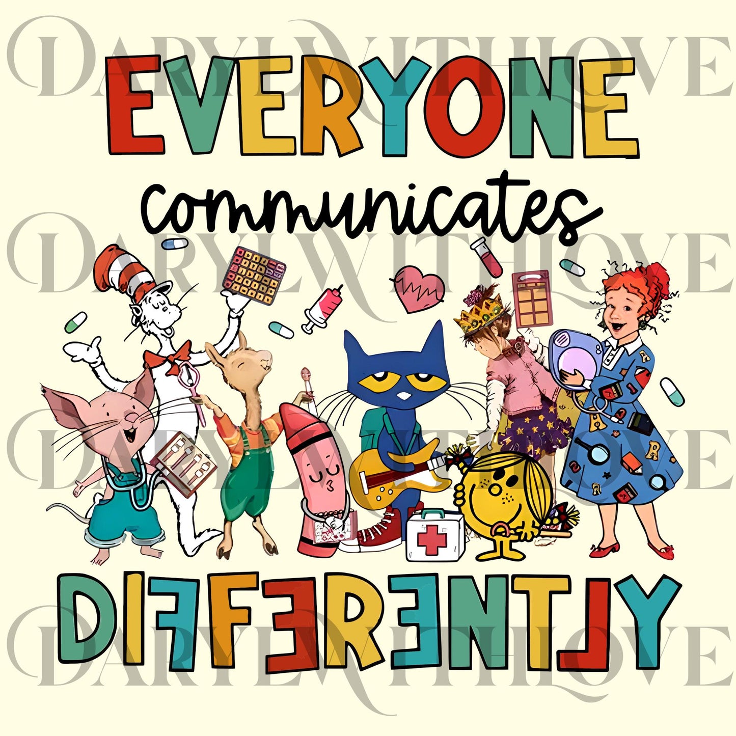 Everyone Communicates Differently png, Childrens Book png, Autism Teacher png, Neurodiversity png, Sped Teacher Gift, Teacher