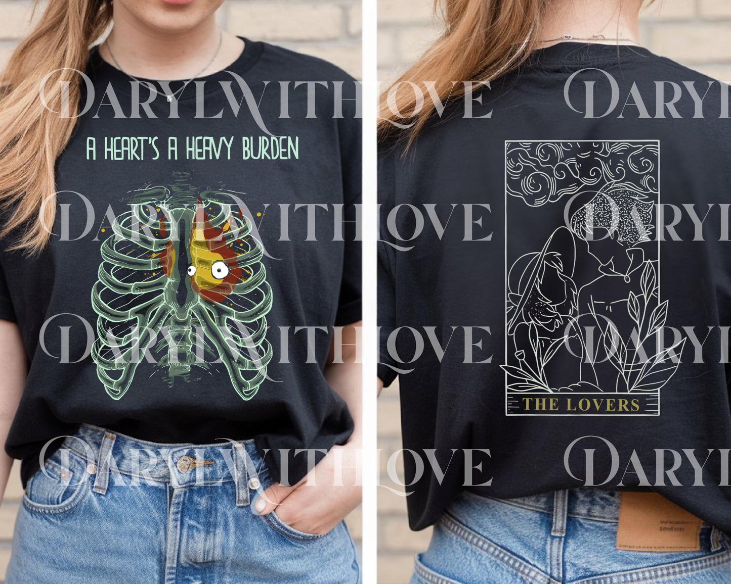 A Heart's A Heavy Burden 2 Sided PNG File, Howls Moving Castle PNG, Ghibli Studio PNG, Sophie Hatter png, Anime Lover Digital File