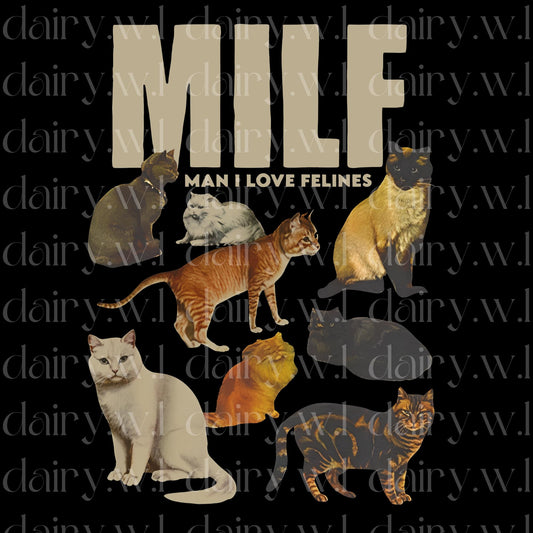 Man I Love Felines Download PNG, Cat Lover Digital, Cat Lover Download, Cat Dad Digital