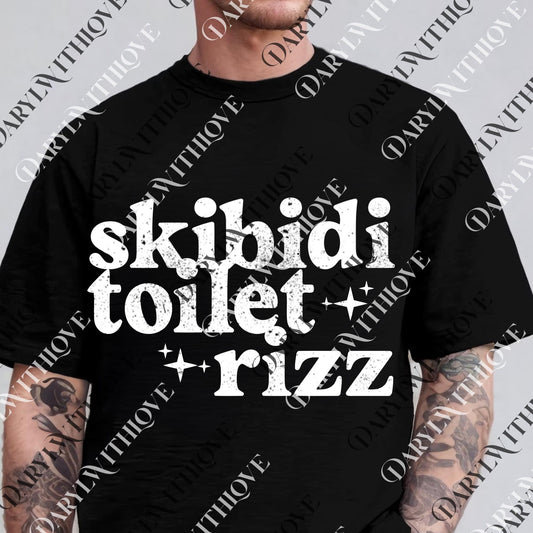 Skibidi Toilet Rizz Funny Meme png, Digital File, png