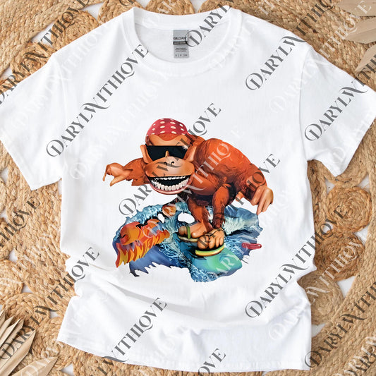 Vintage 1995 Funky Kong Surf Black png for Men, Gift for Him png, png, Digital File