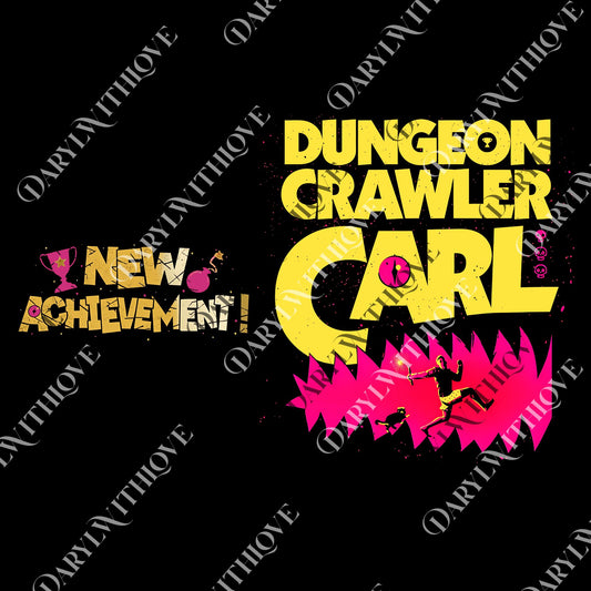New Achievement Comfort Colors png, Dungeon Crawler Carl png, Sci-Fi Book Lover png, Bookish Apparel for Book Lovers