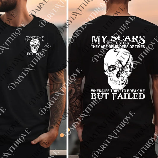 Generation X Custom Year png, My Scars Tell A Story They Are Reminders Of When Life Tried To Break Me But Failed png, 1980 Birthday Gift