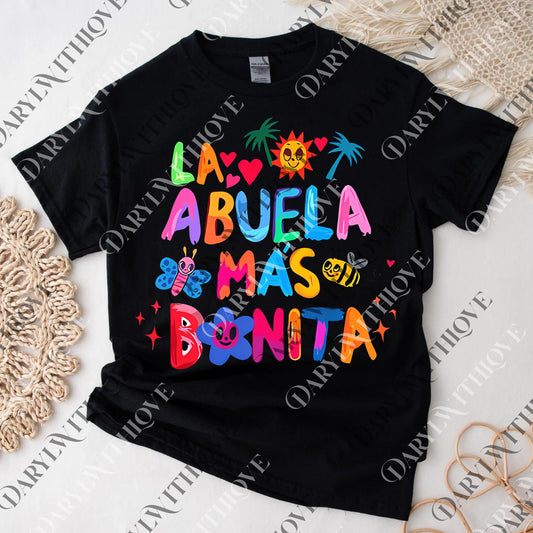 La Abuela Mas Bonita png, Abuela Latina Grandmother Graphic png, Trendy png for Women for Men, Perfect Gift