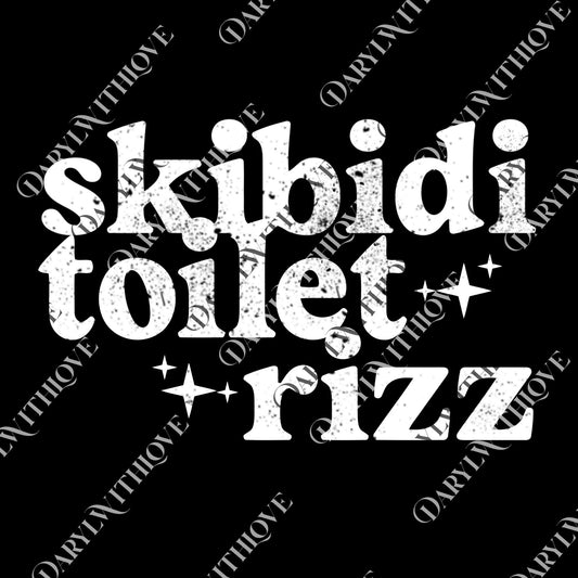 Skibidi Toilet Rizz Funny Meme png, Digital File, png