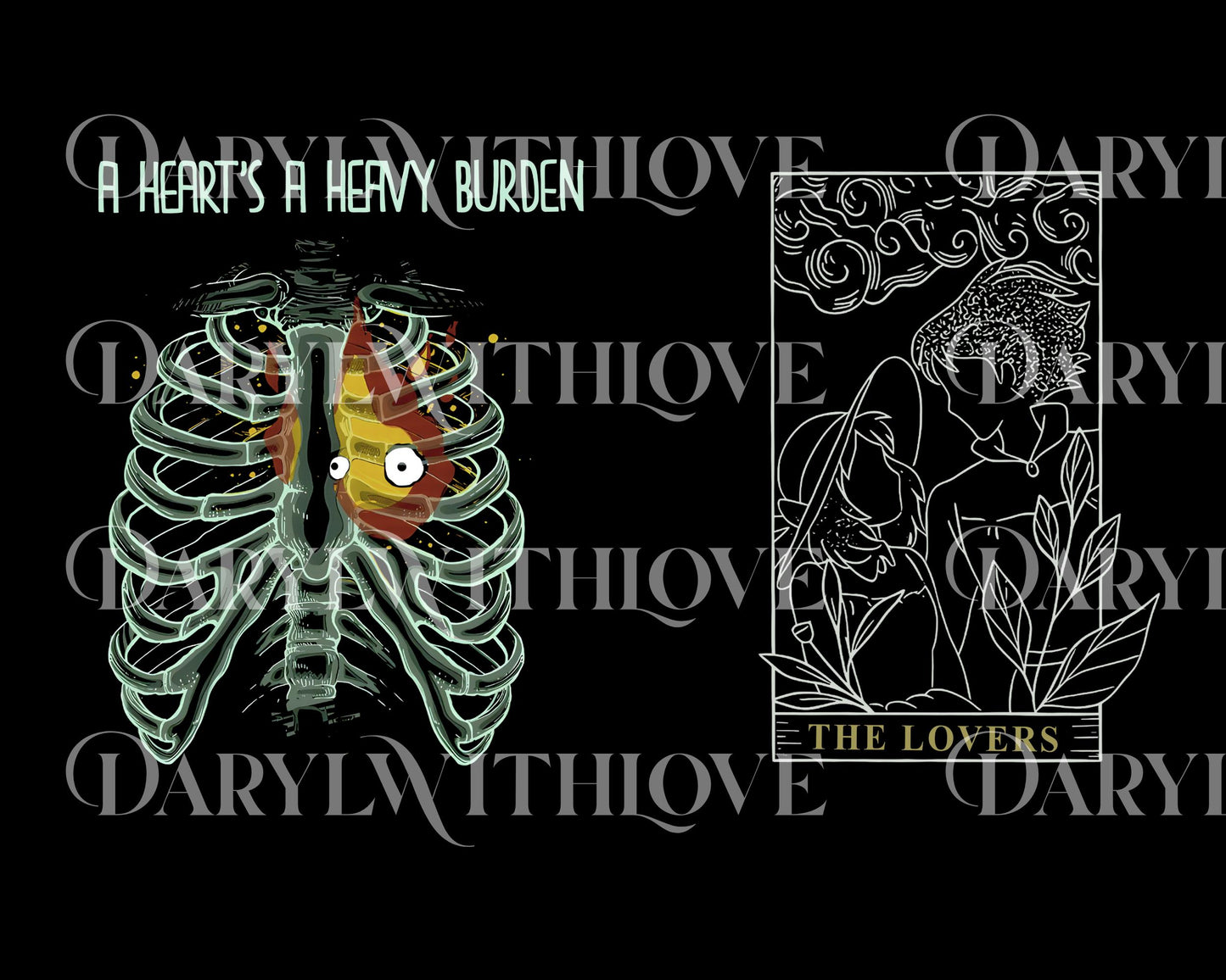 A Heart's A Heavy Burden 2 Sided PNG File, Howls Moving Castle PNG, Ghibli Studio PNG, Sophie Hatter png, Anime Lover Digital File