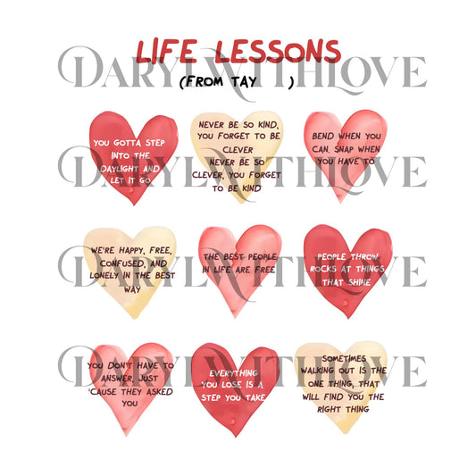 Life Lessons Lyrics png, Valentine's Day png, Happy Valentine png, Gift For Girlfriend Crewneck digital file