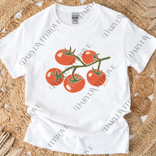 Tomato Girl Summer, Tomato png, Summer png, Retro png, Vintage Aesthetic, Grandma Chic, Garden png, Tomato png