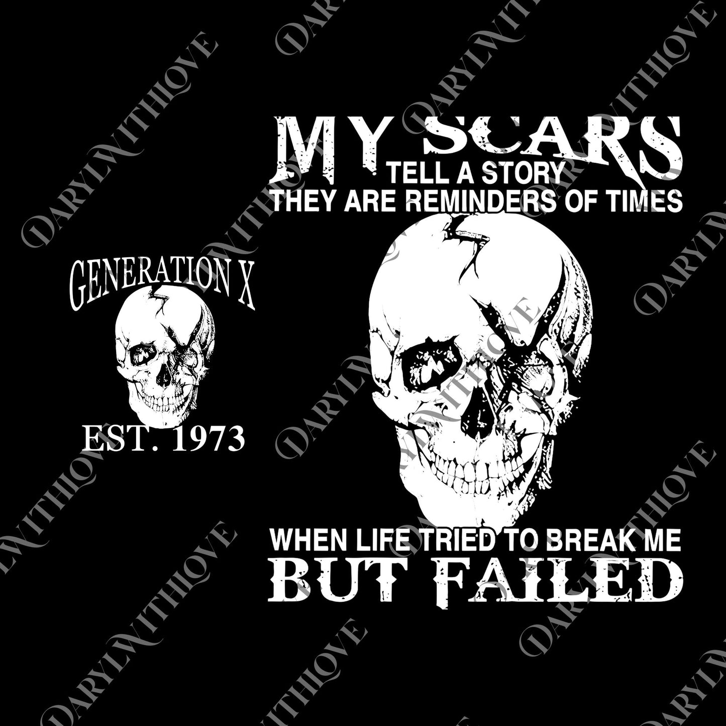 Generation X Custom Year png, My Scars Tell A Story They Are Reminders Of When Life Tried To Break Me But Failed png, 1980 Birthday Gift