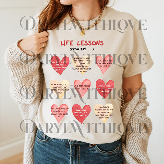 Life Lessons Lyrics png, Valentine's Day png, Happy Valentine png, Gift For Girlfriend Crewneck digital file