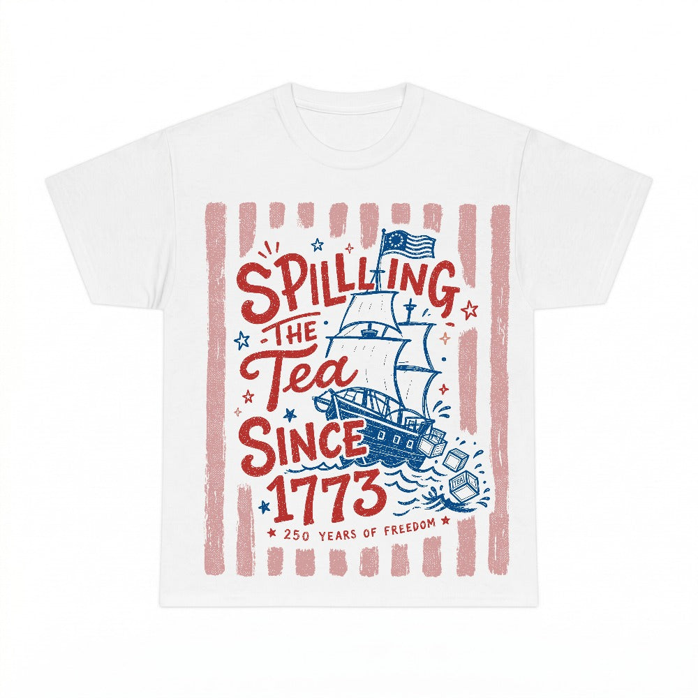 Spilling The Tea Since 1773 PNG, Patriotic USA Tea Party Funny History Sublimation Design, 4th of July Digital Download, Instant Download
