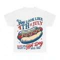 You Look Like The 4th Of July Hot Dog T-Shirt PNG, Patriotic Summer BBQ Tee Sublimation Design, 4th of July Digital Download, Instant Download