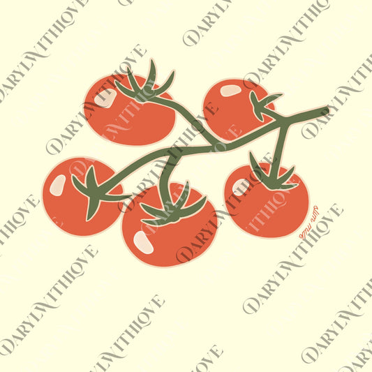 Tomato Girl Summer, Tomato png, Summer png, Retro png, Vintage Aesthetic, Grandma Chic, Garden png, Tomato png