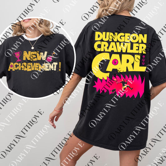 New Achievement Comfort Colors png, Dungeon Crawler Carl png, Sci-Fi Book Lover png, Bookish Apparel for Book Lovers