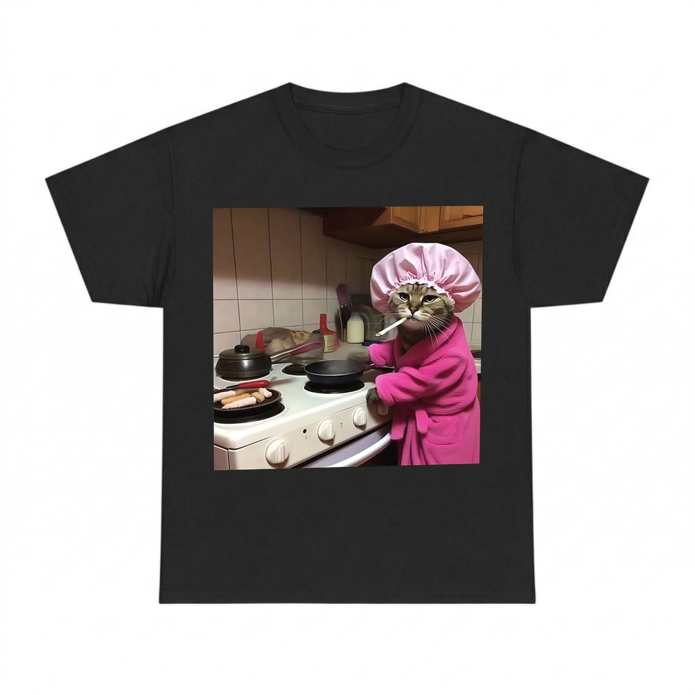 Funny Housewife Cat T-Shirt