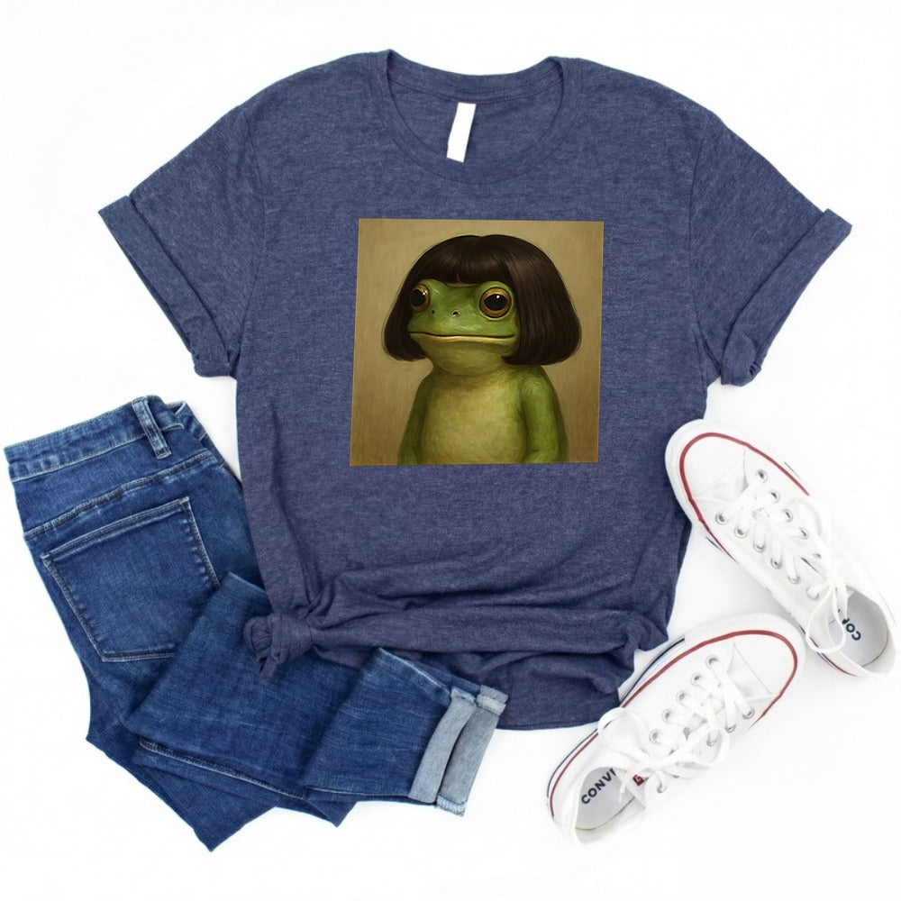 Frog with Bob Haircut Meme Hoodie