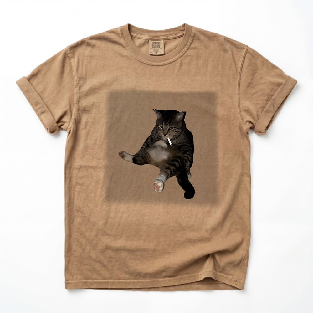 Funny Smoking Cat Meme Shirt
