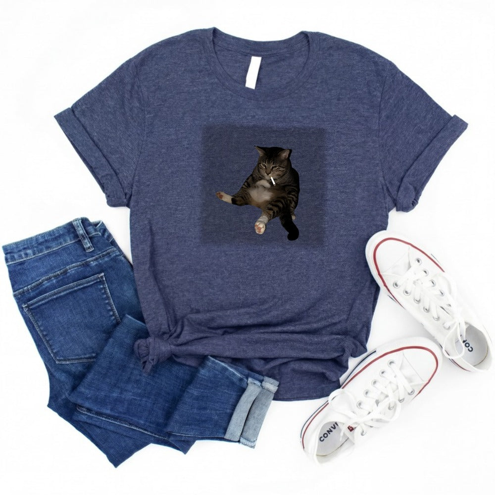Funny Smoking Cat Meme Shirt