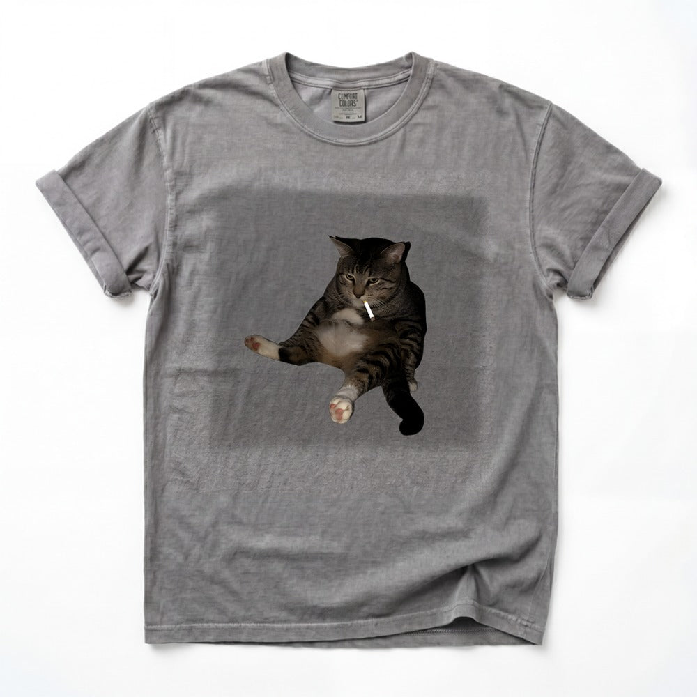 Funny Smoking Cat Meme Shirt