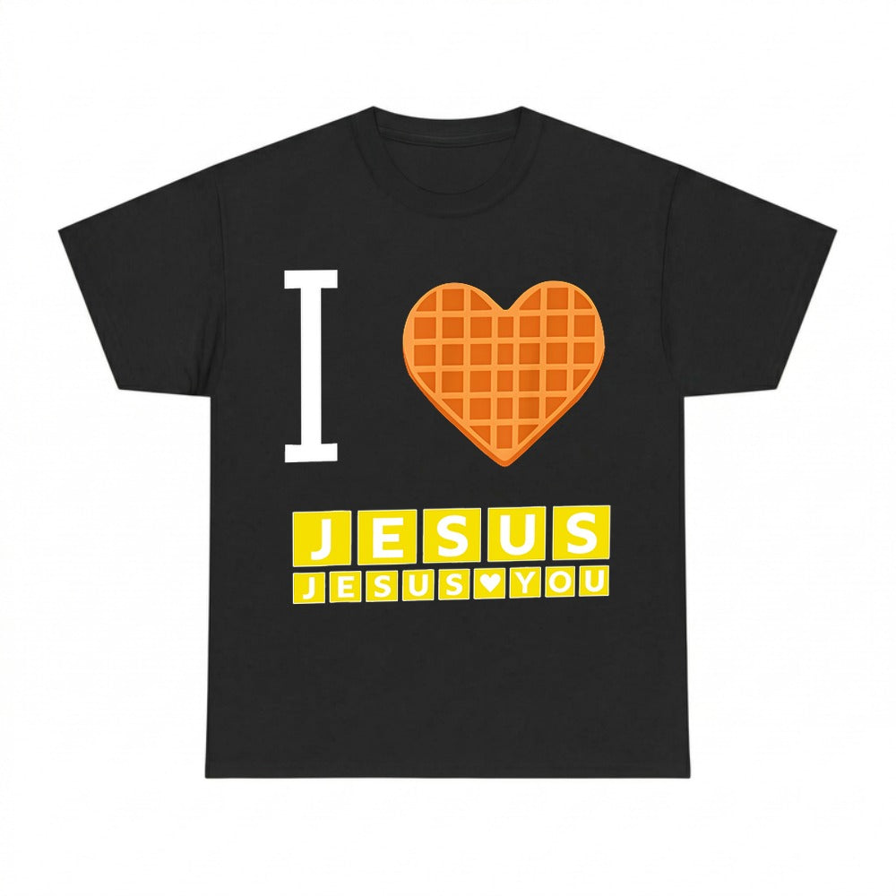 I Love Jesus Jesus Love You Waffle Comfort Colors Shirt