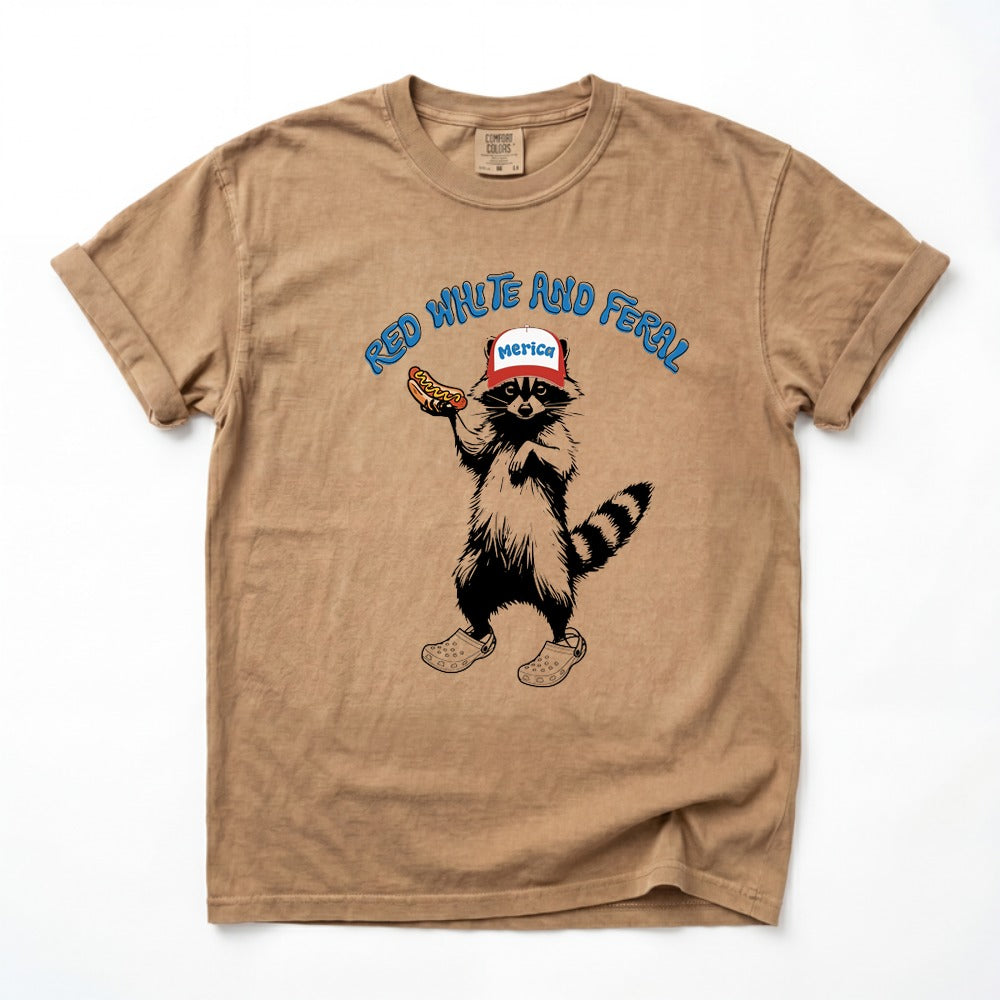 Red White And Feral T-Shirt
