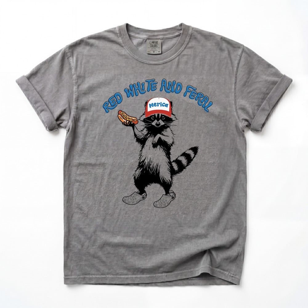 Red White And Feral T-Shirt