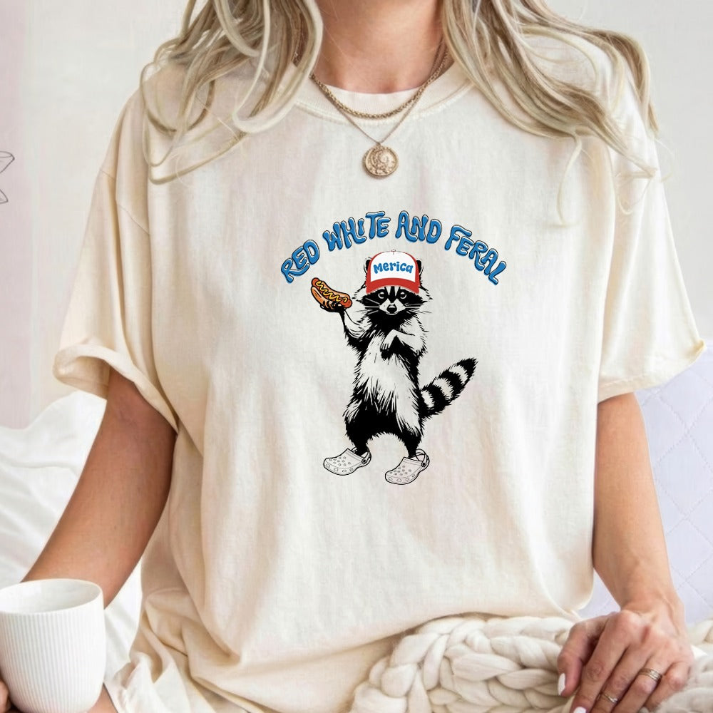Red White And Feral T-Shirt