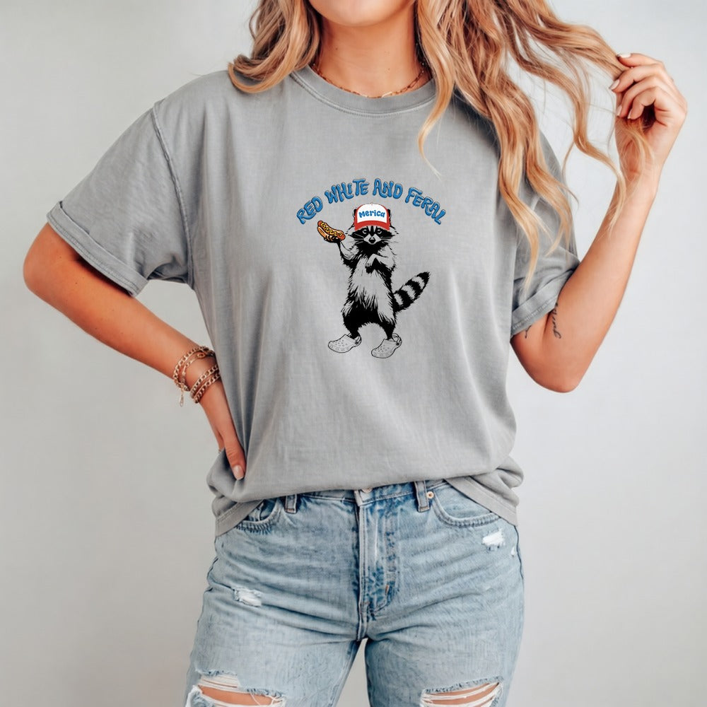 Red White And Feral T-Shirt