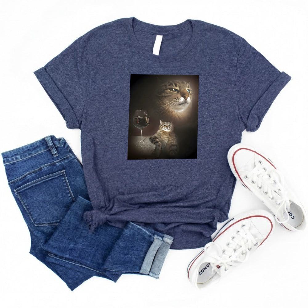 Funny Wine Cat Meme Shirt