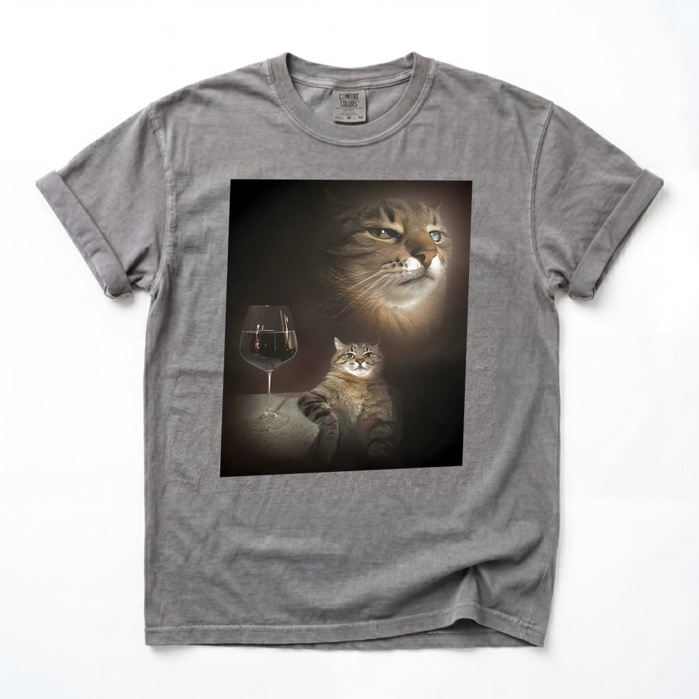 Funny Wine Cat Meme Shirt