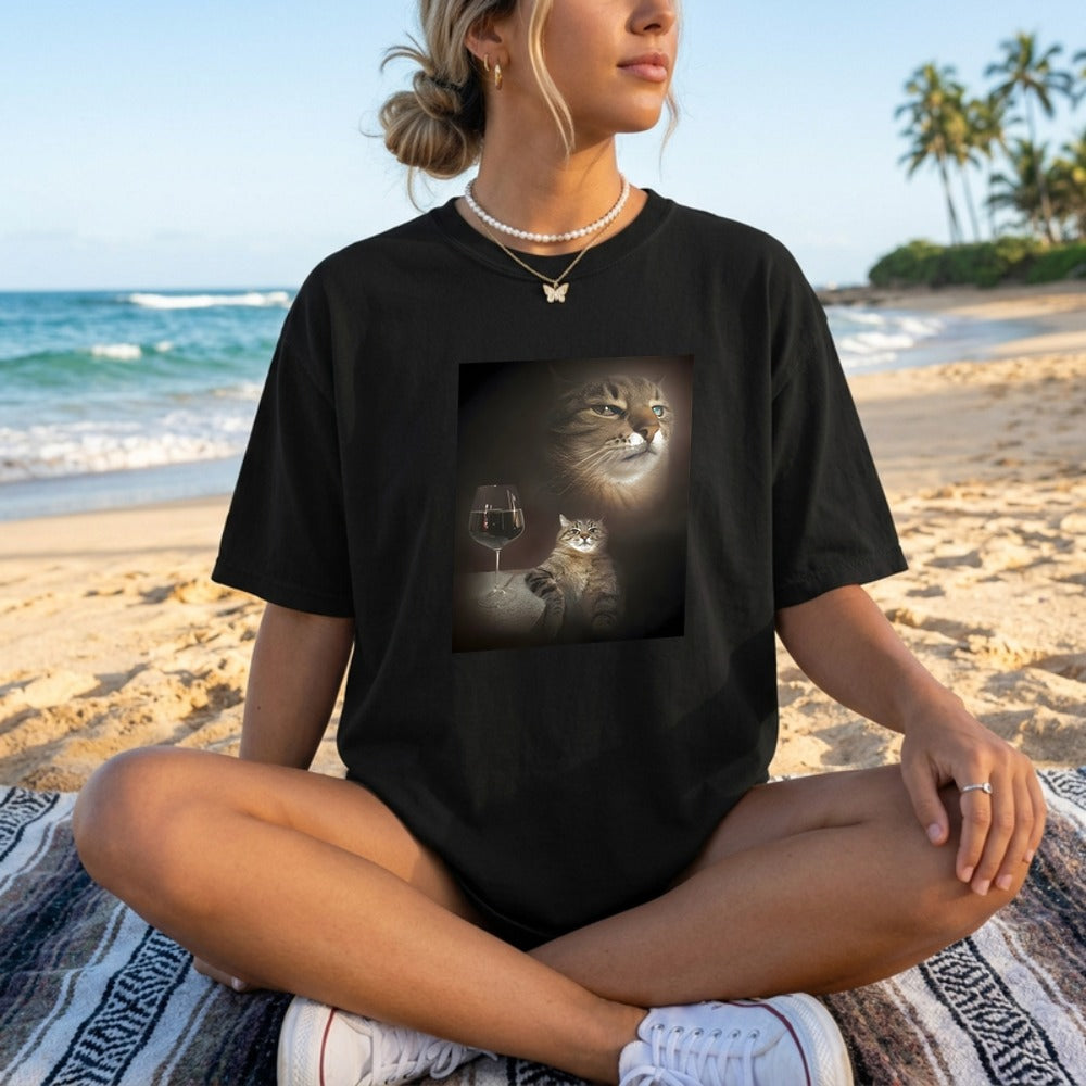 Funny Wine Cat Meme Shirt