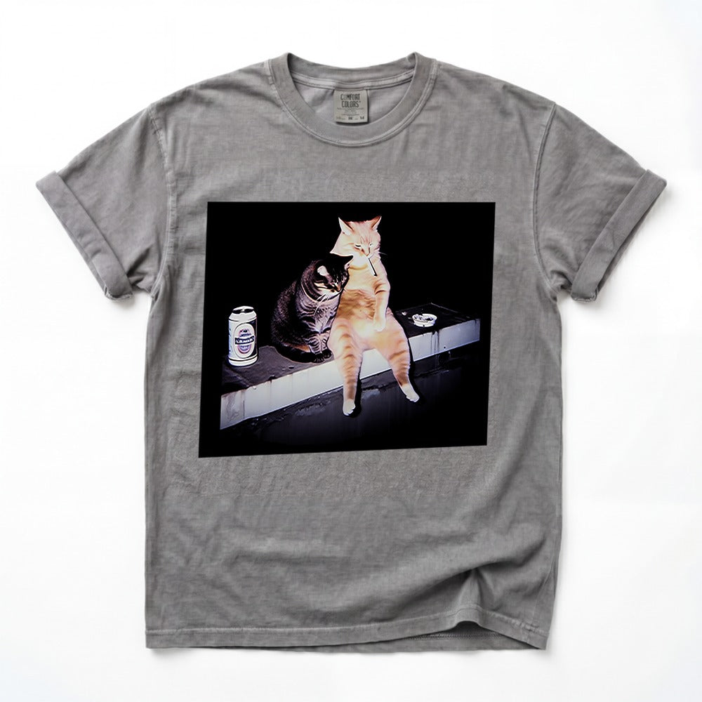 Vintage Cat Smoking Shirt