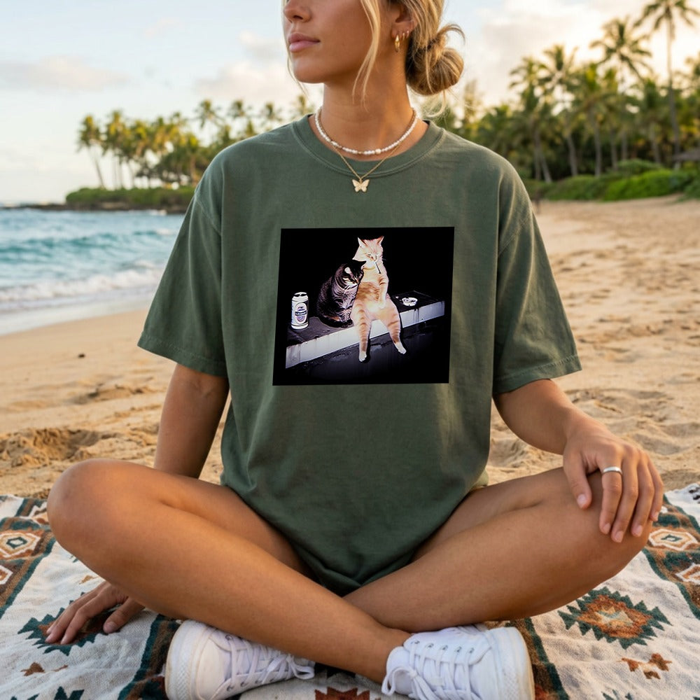 Vintage Cat Smoking Shirt