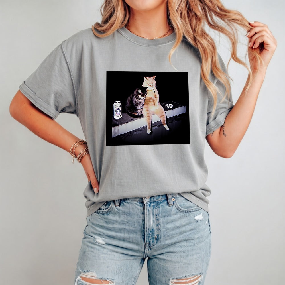 Vintage Cat Smoking Shirt