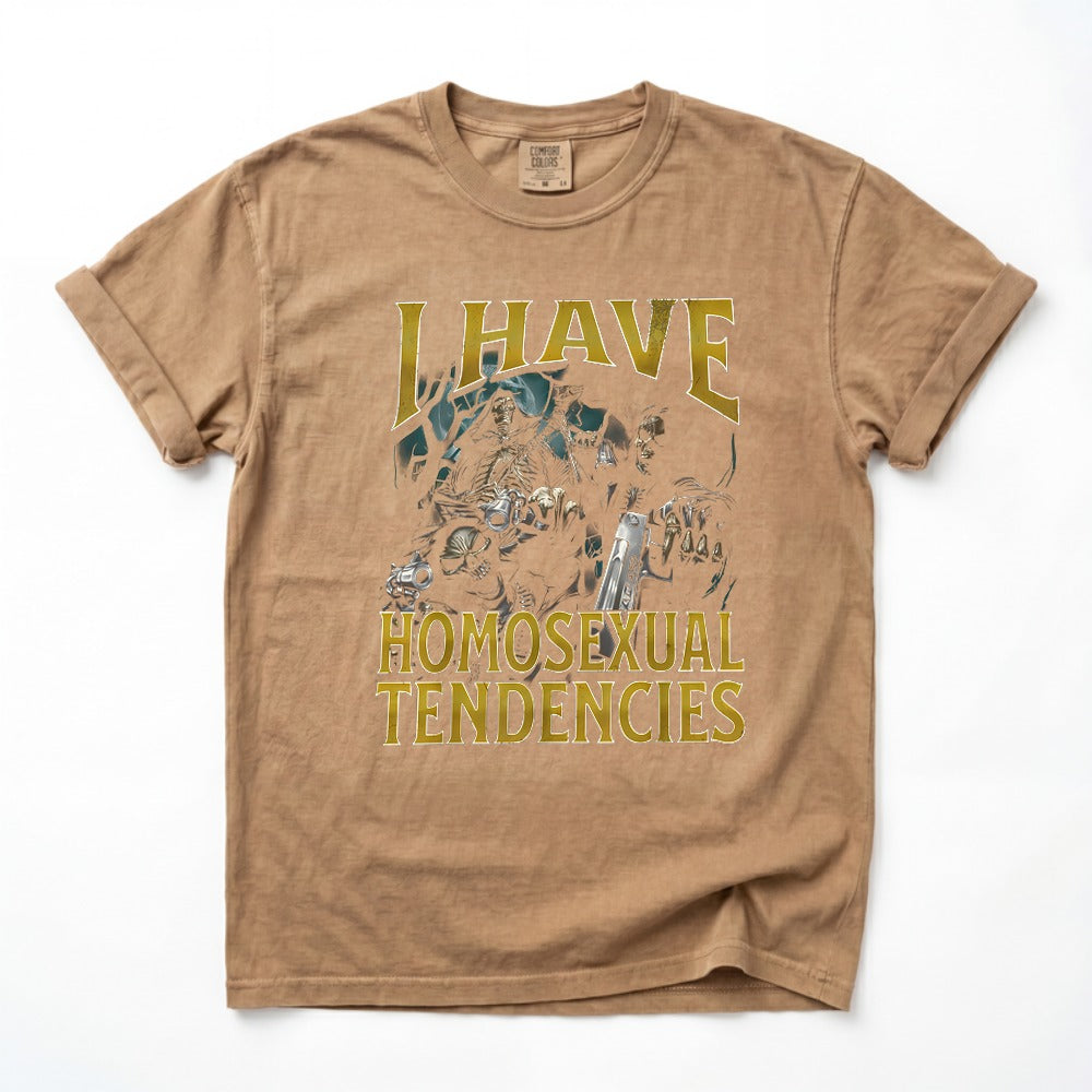 I Have Homosexual Tendencies Funny Werewolf Meme Bootleg Graphic Tshirt