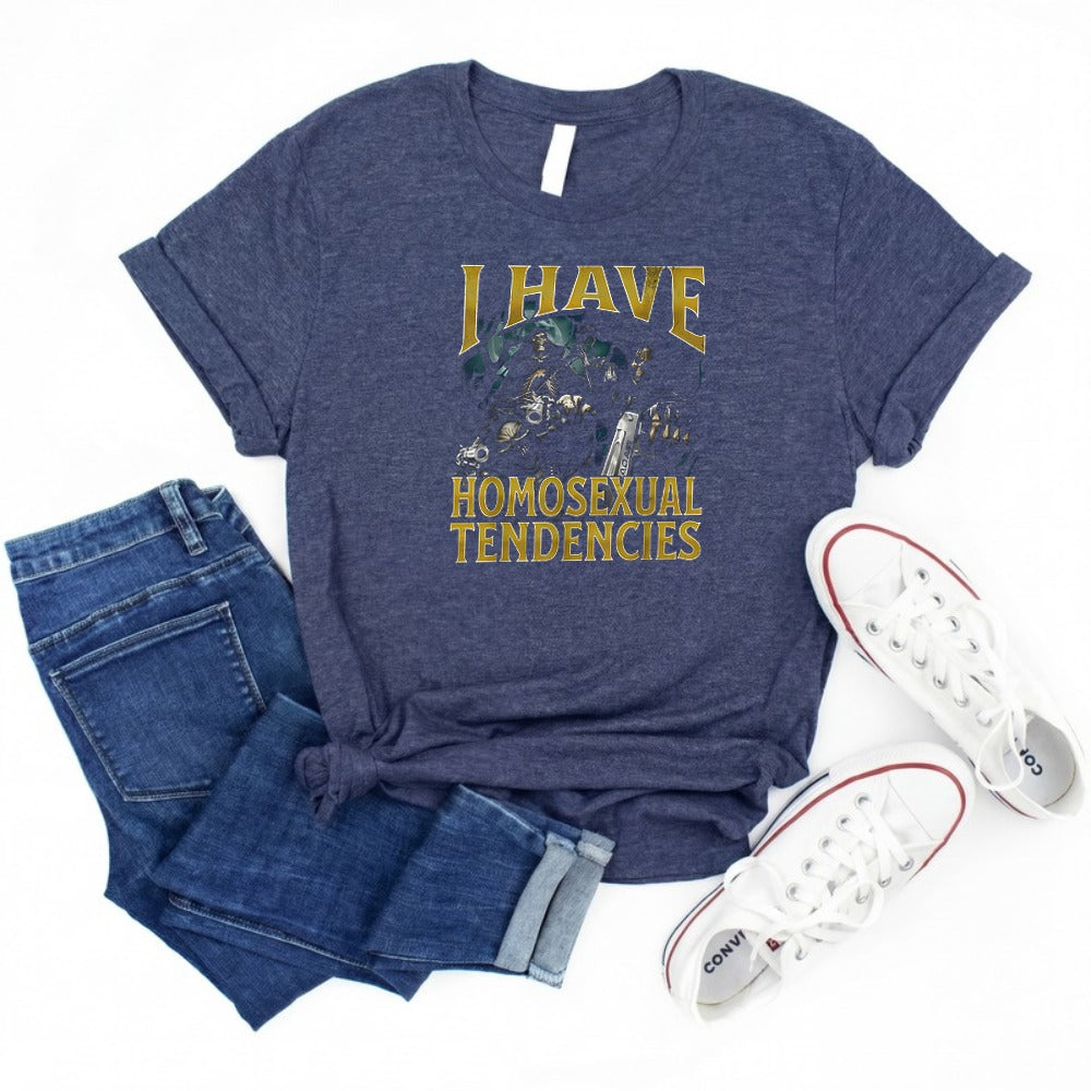 I Have Homosexual Tendencies Funny Werewolf Meme Bootleg Graphic Tshirt