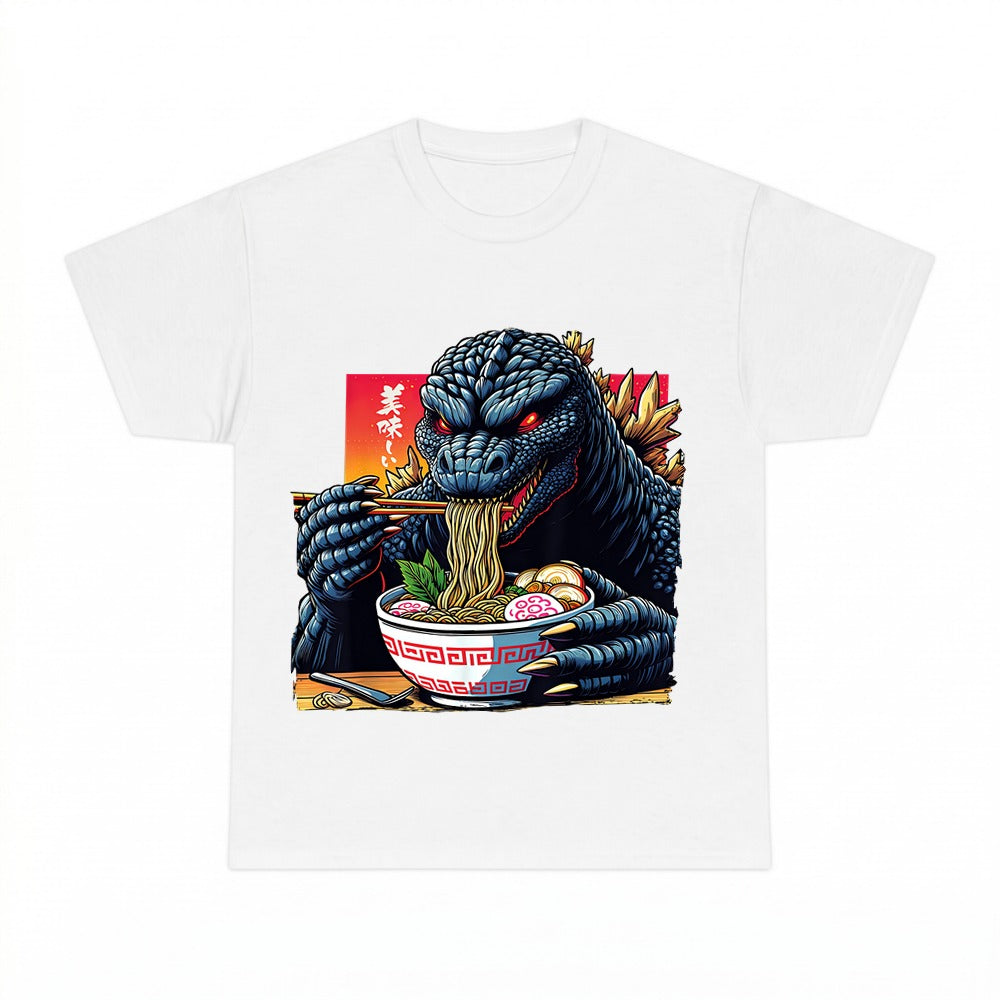 Japanese Godzilla Eating Ramen T-Shirt