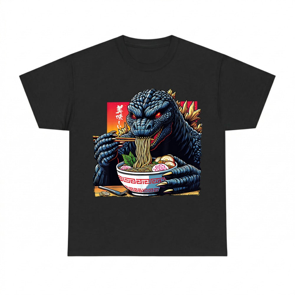 Japanese Godzilla Eating Ramen T-Shirt