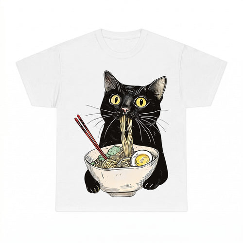 Black Cat Ramen Shirt - Gildan Unisex Tee