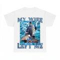 My Wife Left Me Funny Fishing Shirt - Gildan Unisex Tee