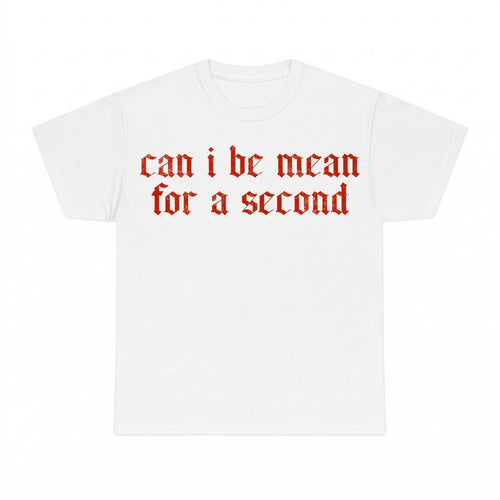 Can I Be Mean For a Second Funny Sarcastic Shirt - Gildan Un