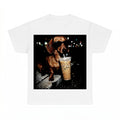 Funny Dachshund Drinking Iced Coffee Shirt - Gildan Unisex T